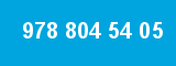 978 804 54 05 978 804 54 05